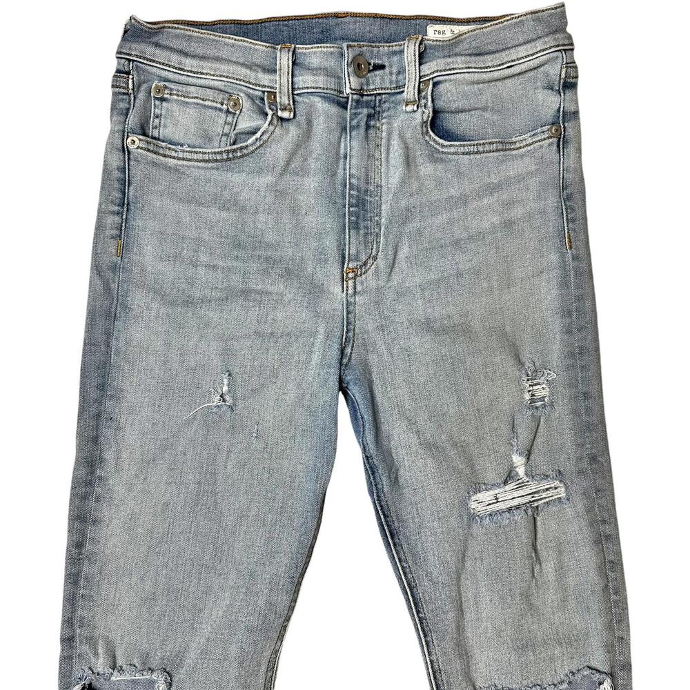 Rag & Bone Distressed High Rise Ankle Skinny Jeans Womens 29 - Picture 3 of 8